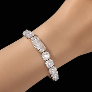 Royal Cushion Cut Halo Infinite Bracelet