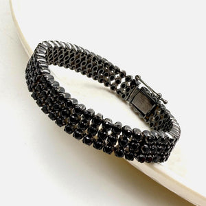 Triple Row Blackout Infinite Onyx Bracelet