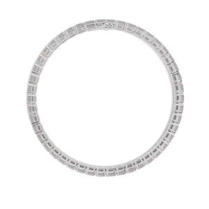 Rose Gold Emerald Cut Solitaire Tennis Bracelet