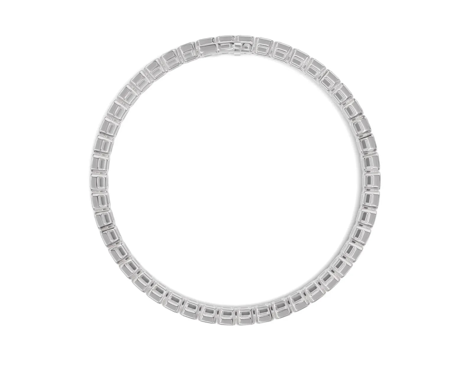 Rose Gold Emerald Cut Solitaire Tennis Bracelet
