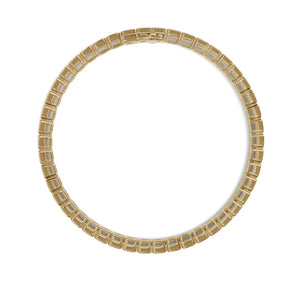 Rose Gold Emerald Cut Solitaire Tennis Bracelet