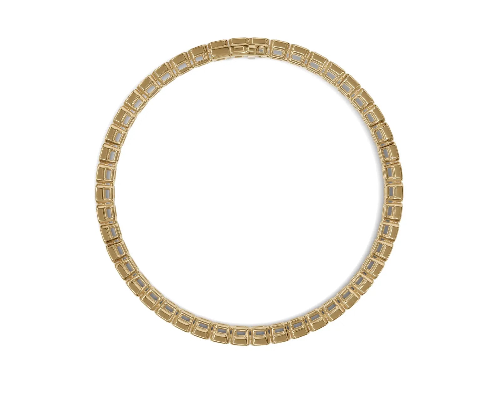 Rose Gold Emerald Cut Solitaire Tennis Bracelet