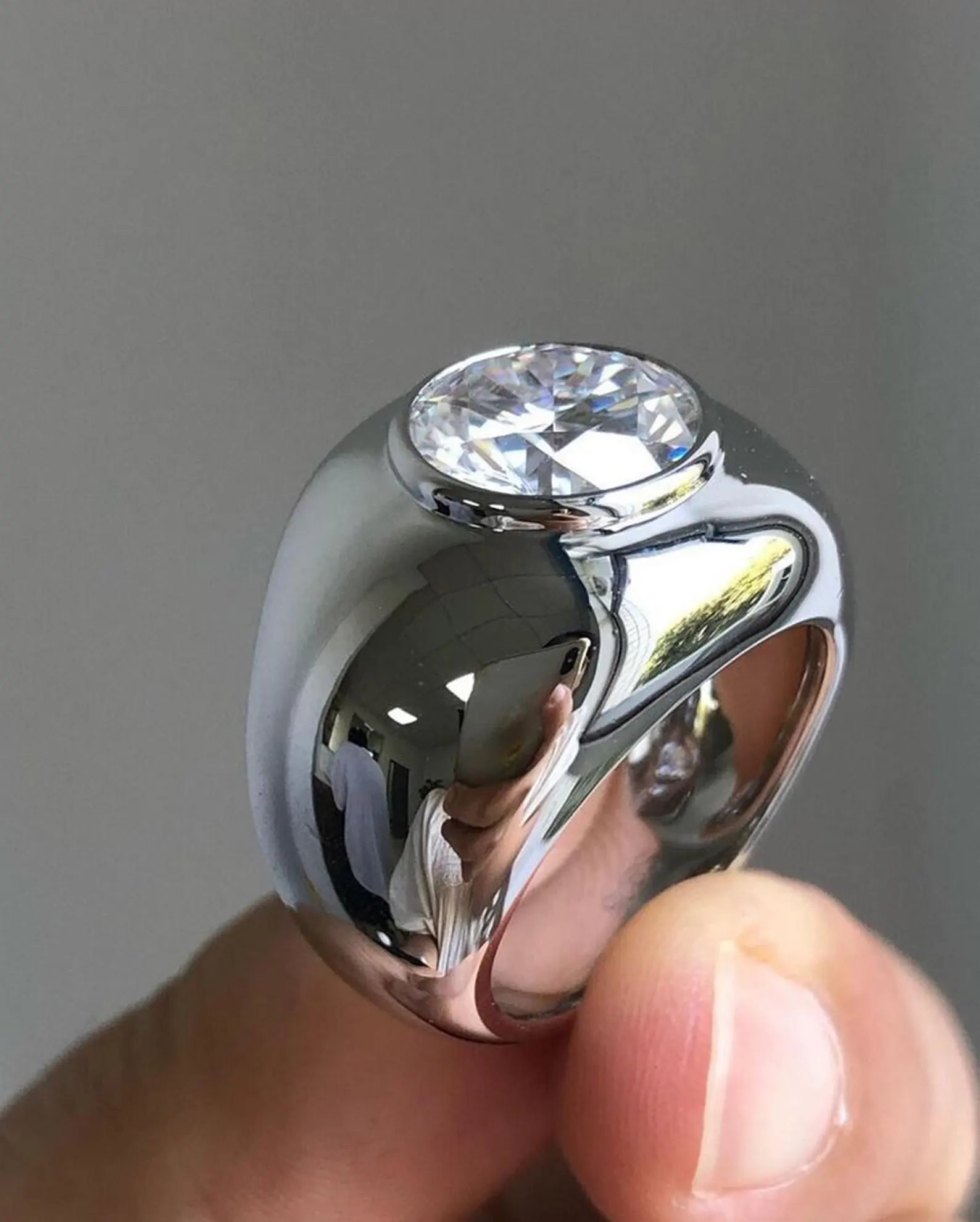 Men’s Bold Dome Solitaire Ring