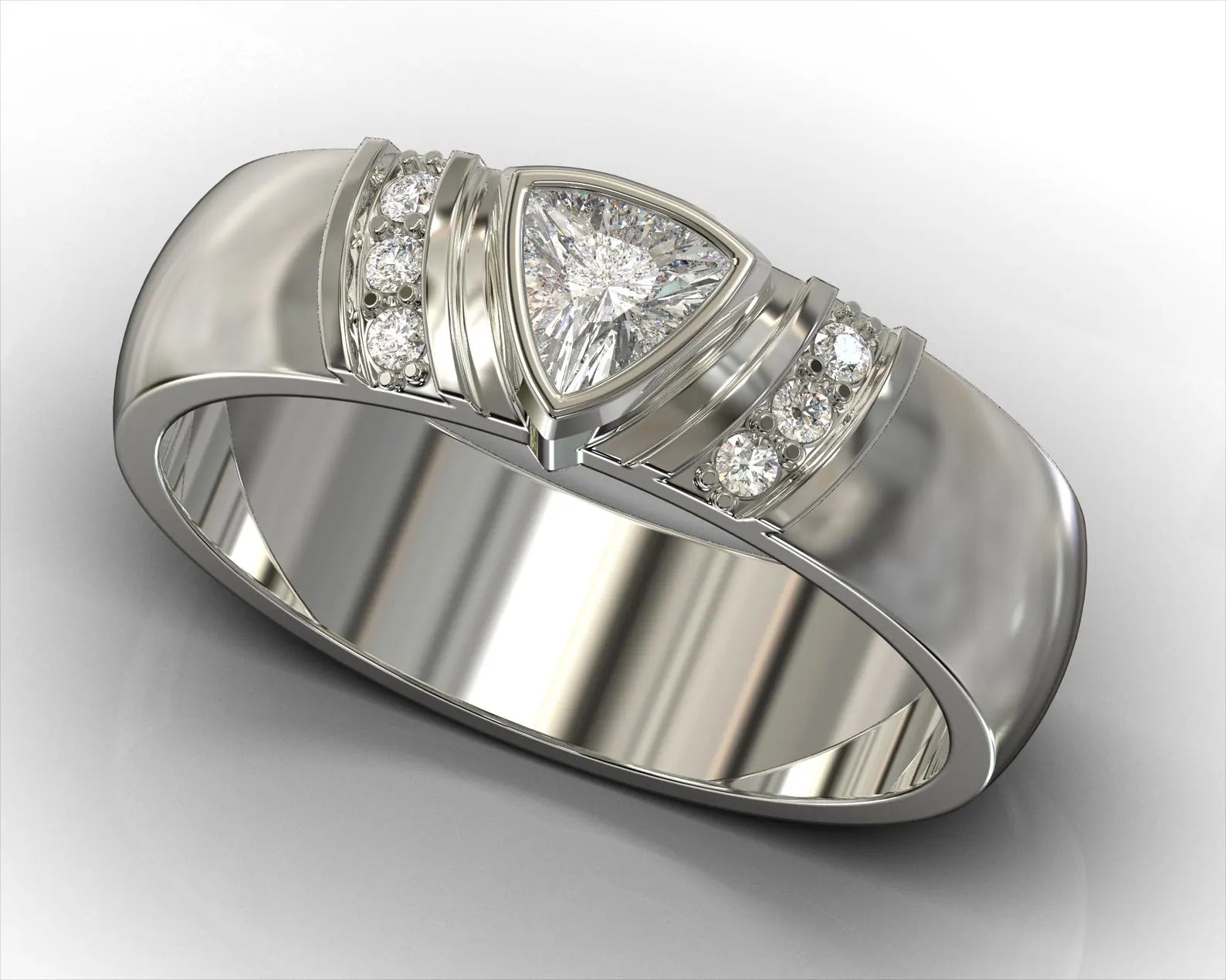 Men’s Trillion Cut Accent Band