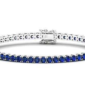 Royal Azure Round Cut Tennis Bracelet