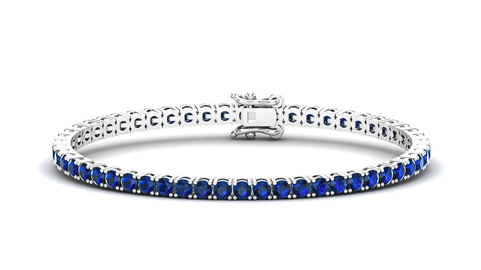 Royal Azure Round Cut Tennis Bracelet