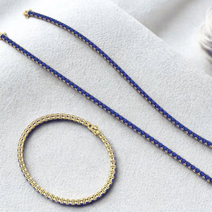 Royal Azure Round Cut Tennis Bracelet