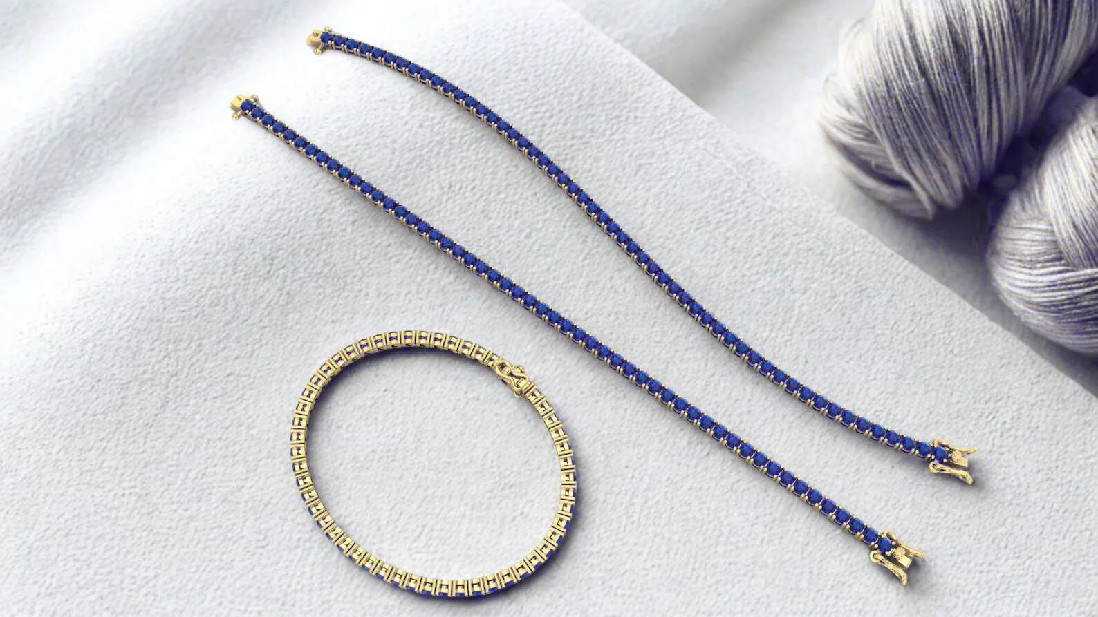 Royal Azure Round Cut Tennis Bracelet