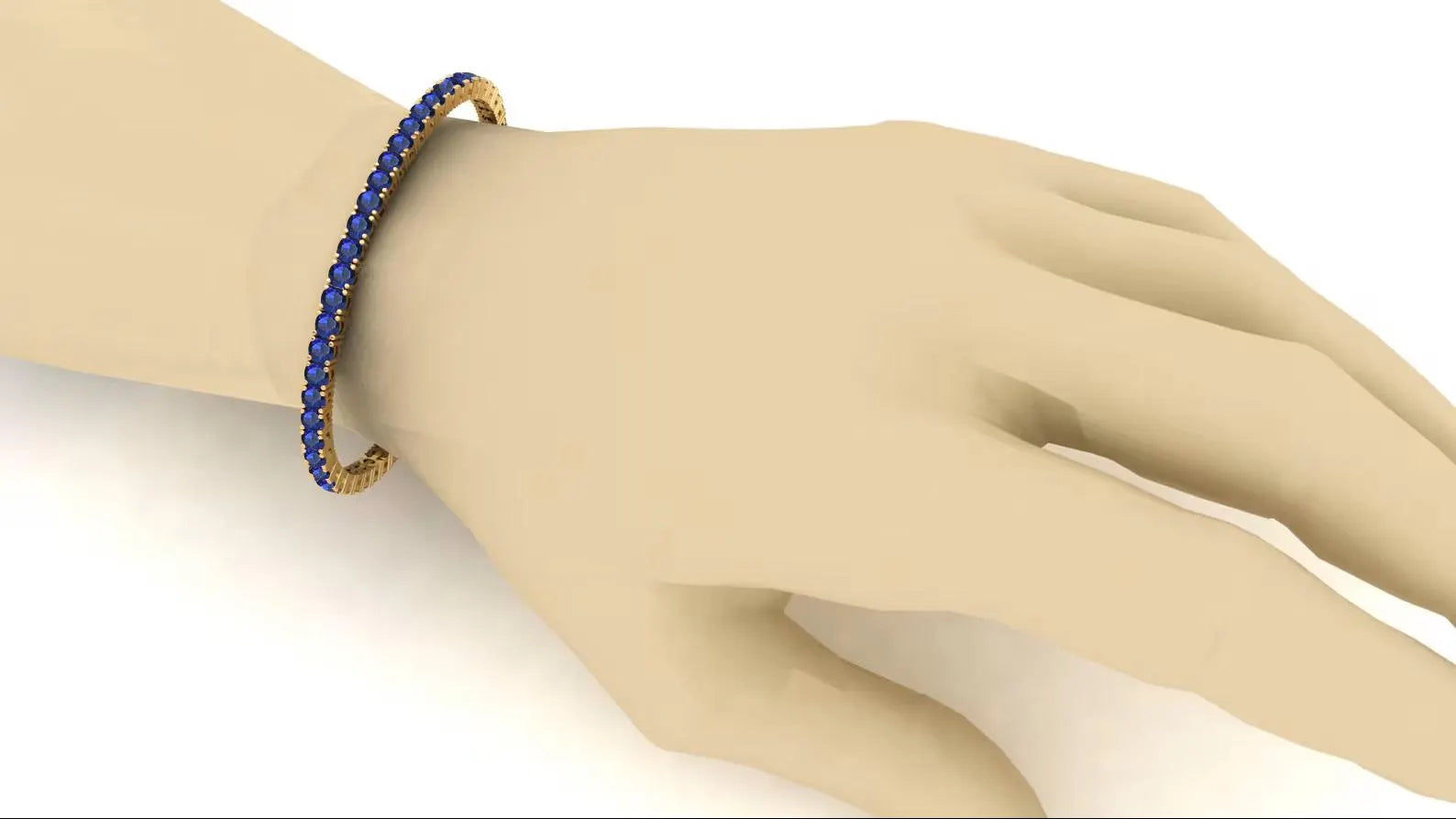 Royal Azure Round Cut Tennis Bracelet