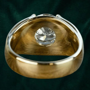 Men’s Sculptural Wave Solitaire Ring