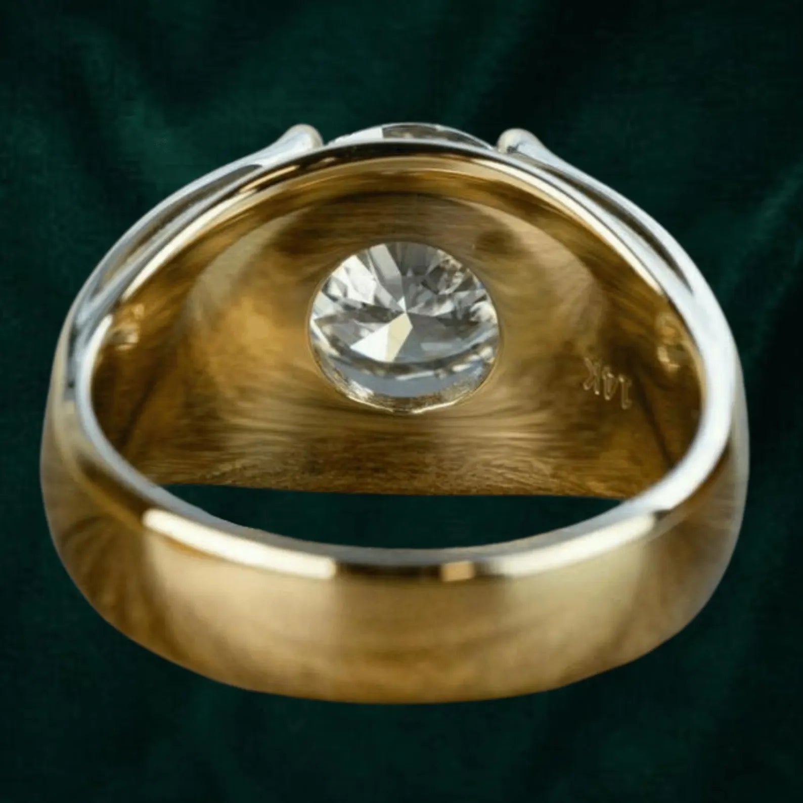 Men’s Sculptural Wave Solitaire Ring