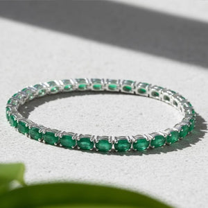 Verdant Oval Tennis Bracelet