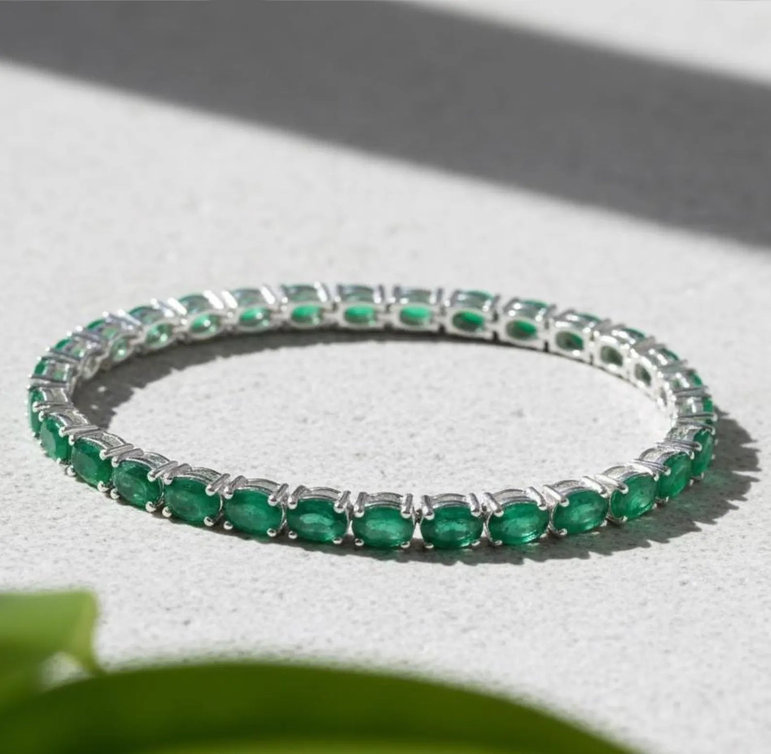 Verdant Oval Tennis Bracelet