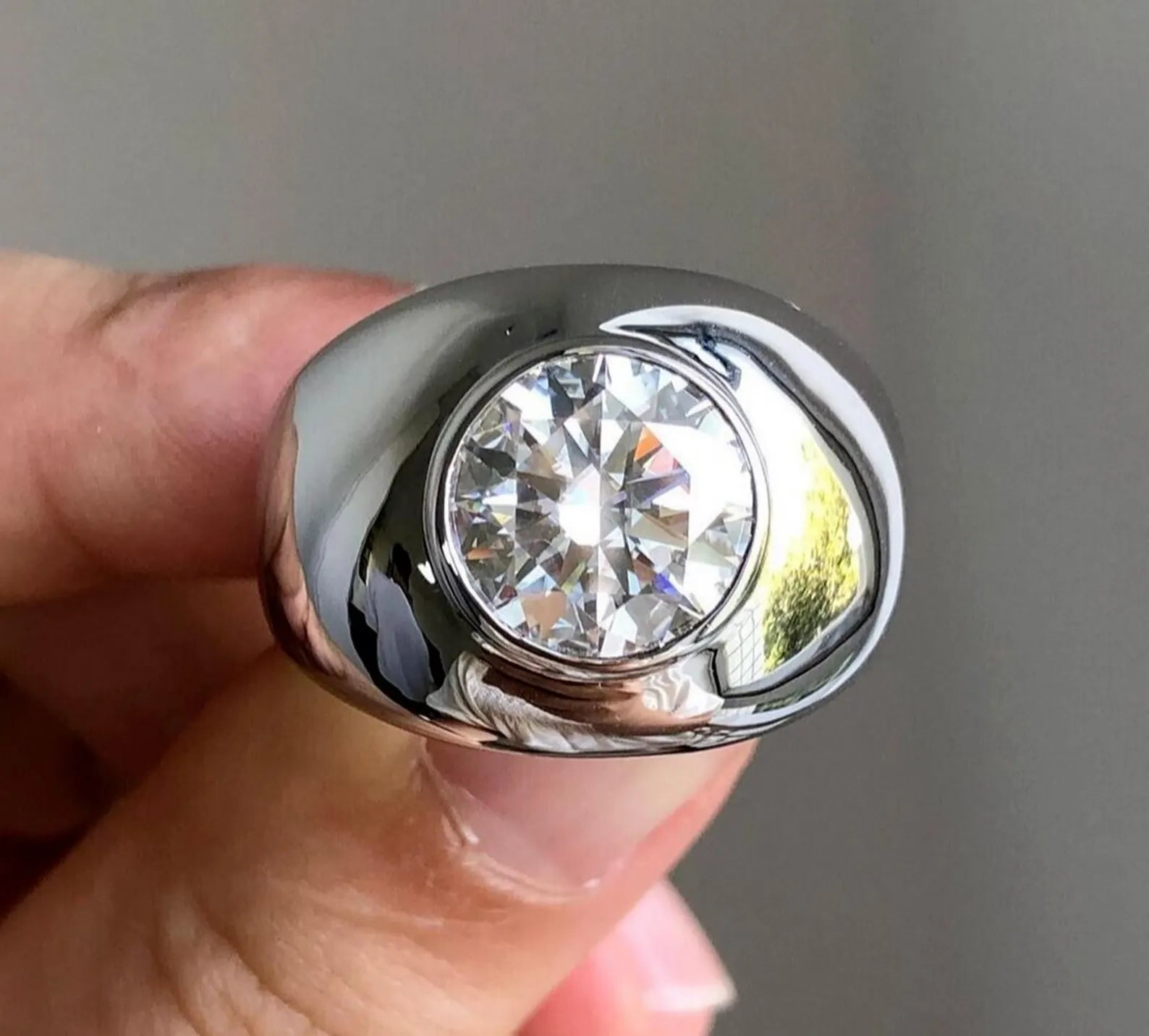 Men’s Bold Dome Solitaire Ring