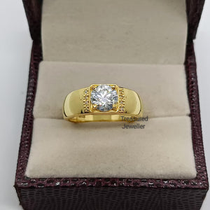 Men’s Round Cut Solitaire Ring