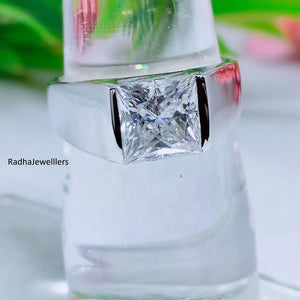 Men’s Princess Cut Cathedral Solitaire