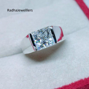 Men’s Princess Cut Cathedral Solitaire