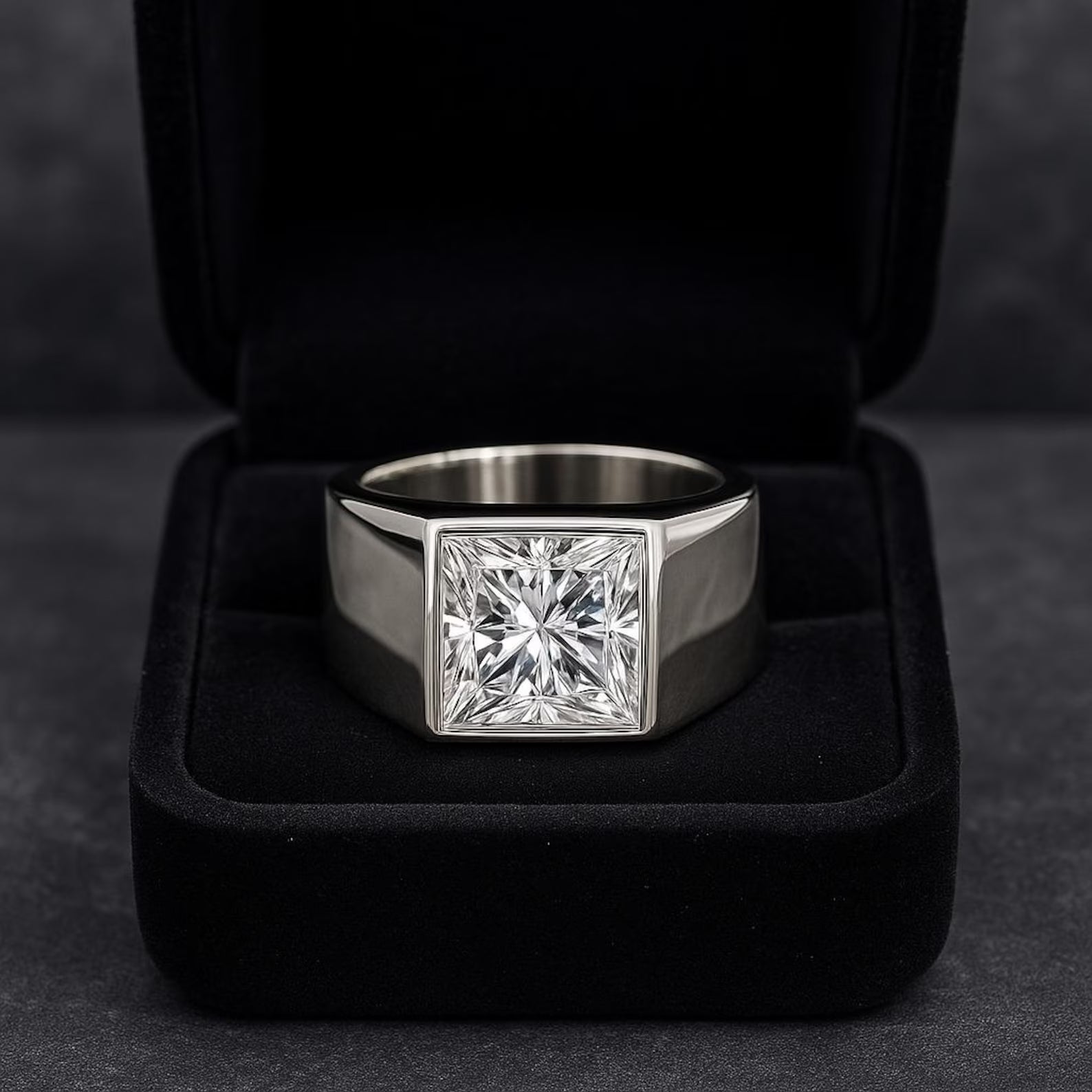 Men’s Princess Cut Solitaire Ring