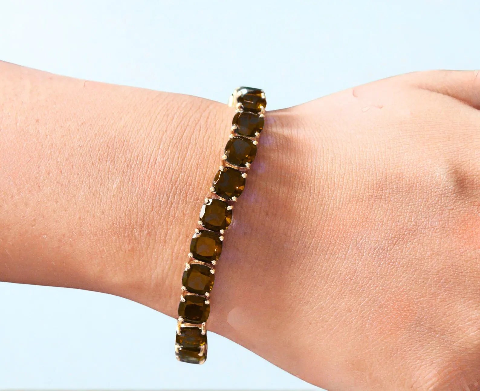 Earthbound Cushion Cut Tennis Bracelet