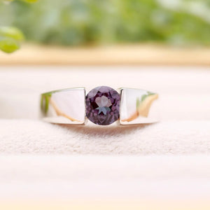 Men’s Alexandrite Tension Set Solitaire Ring