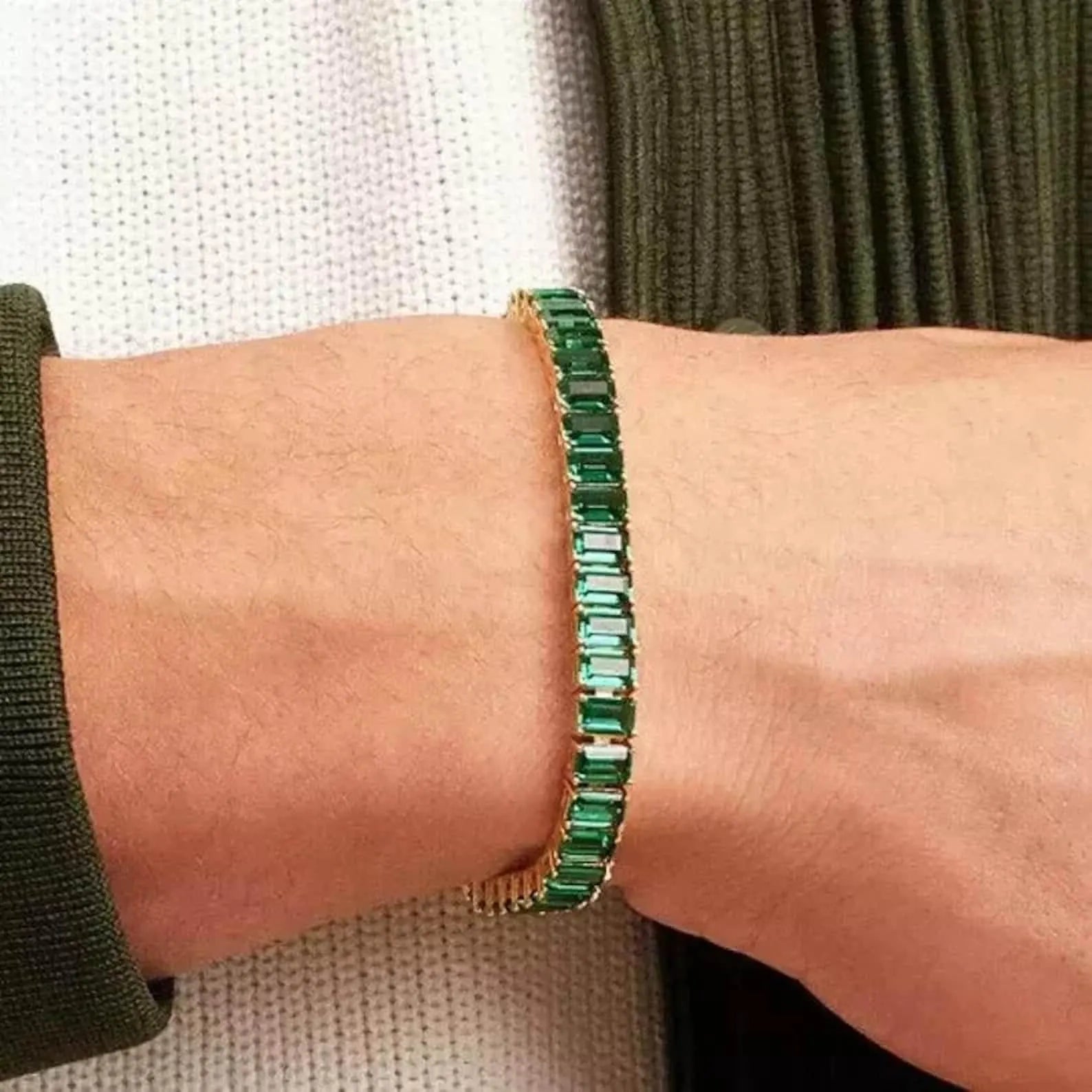 Men’s Emerald Green Verdant Tennis Bracelet
