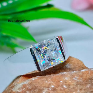 Men’s Princess Cut Cathedral Solitaire