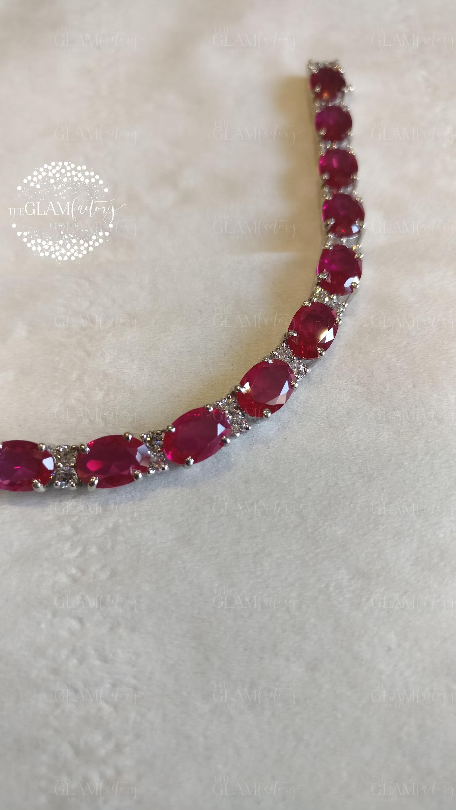 Radiant Ruby Oval Cut Heritage Bracelet
