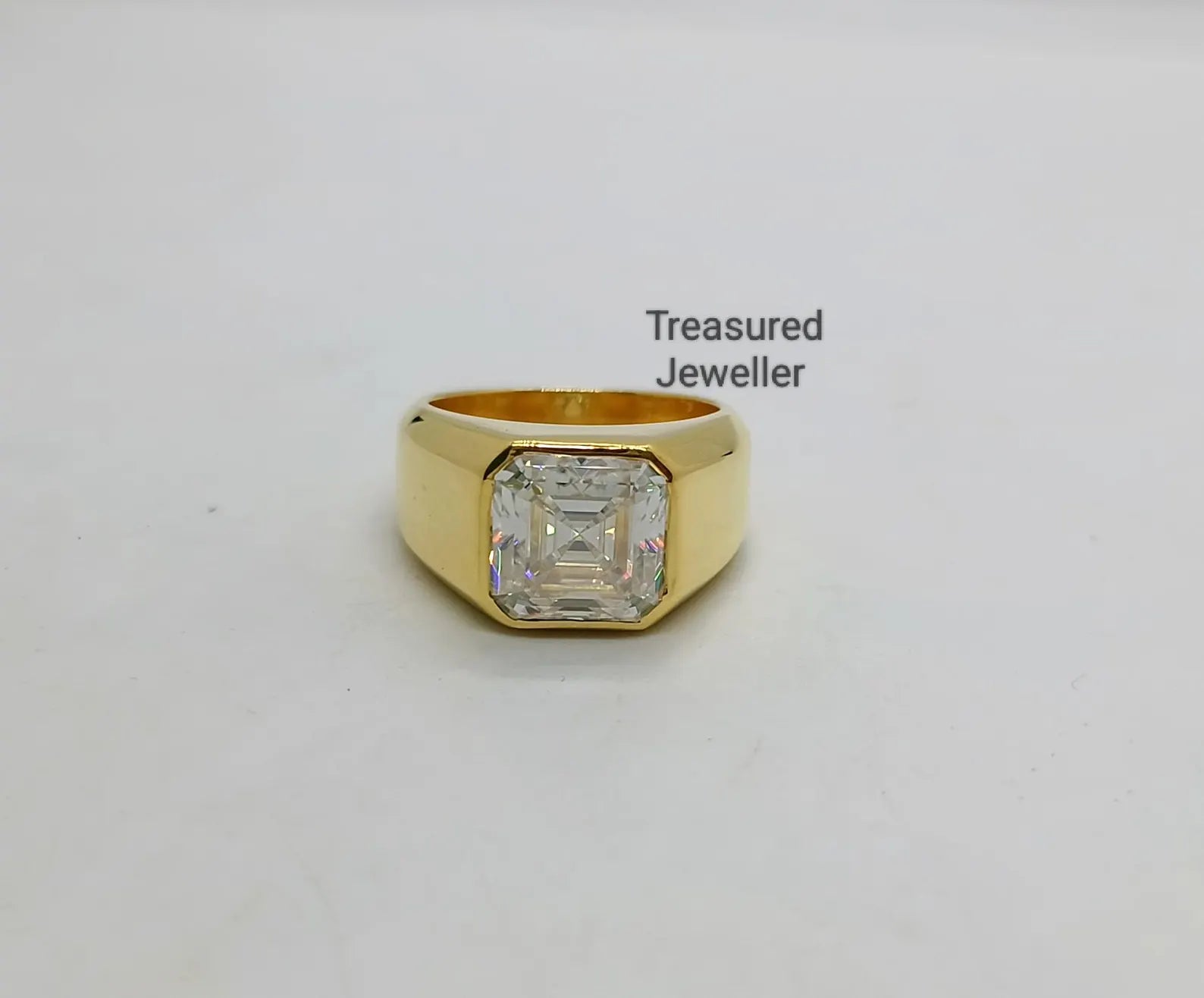 Men’s Bold Emerald Cut Solitaire Ring