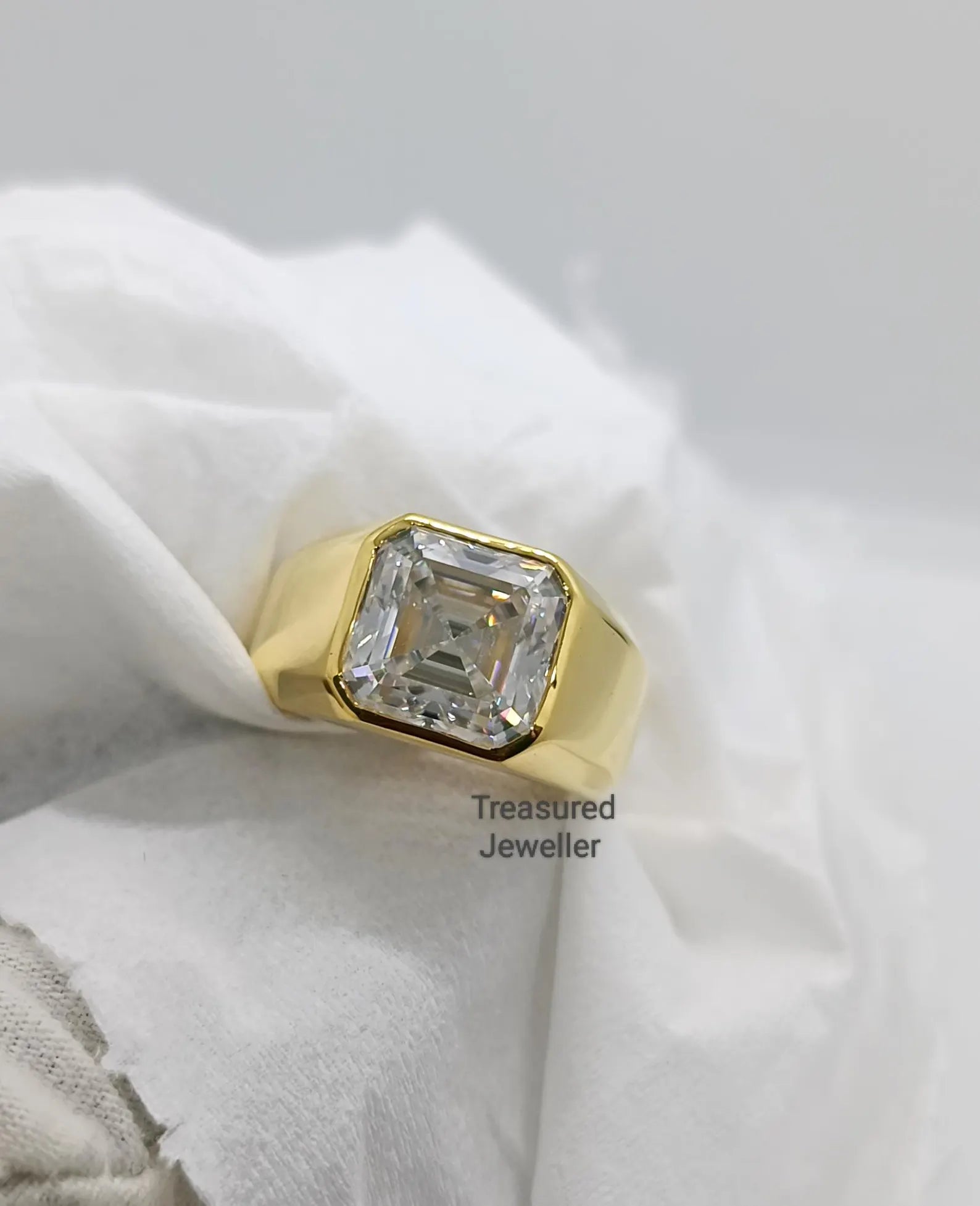 Men’s Bold Emerald Cut Solitaire Ring