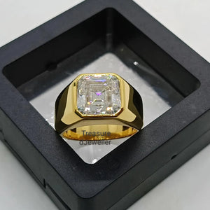 Men’s Bold Emerald Cut Solitaire Ring
