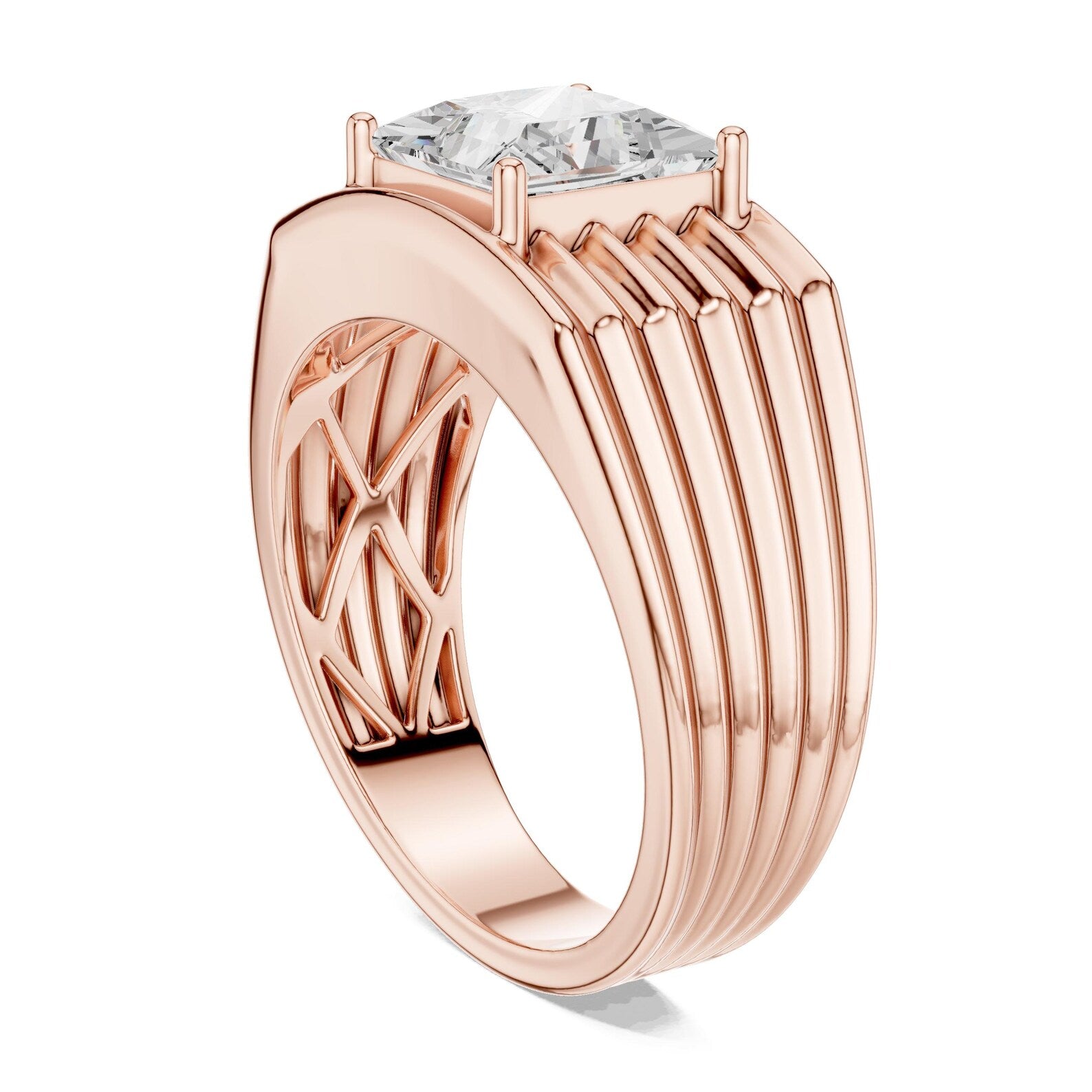 Men’s Grand Staircase Princess Cut Statement Band