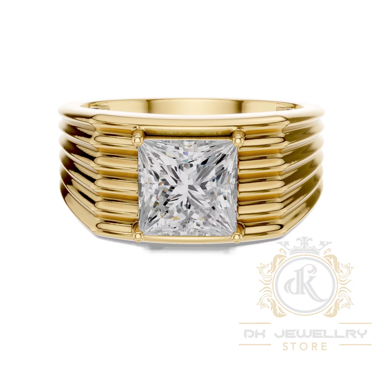 Men’s Grand Staircase Princess Cut Statement Band