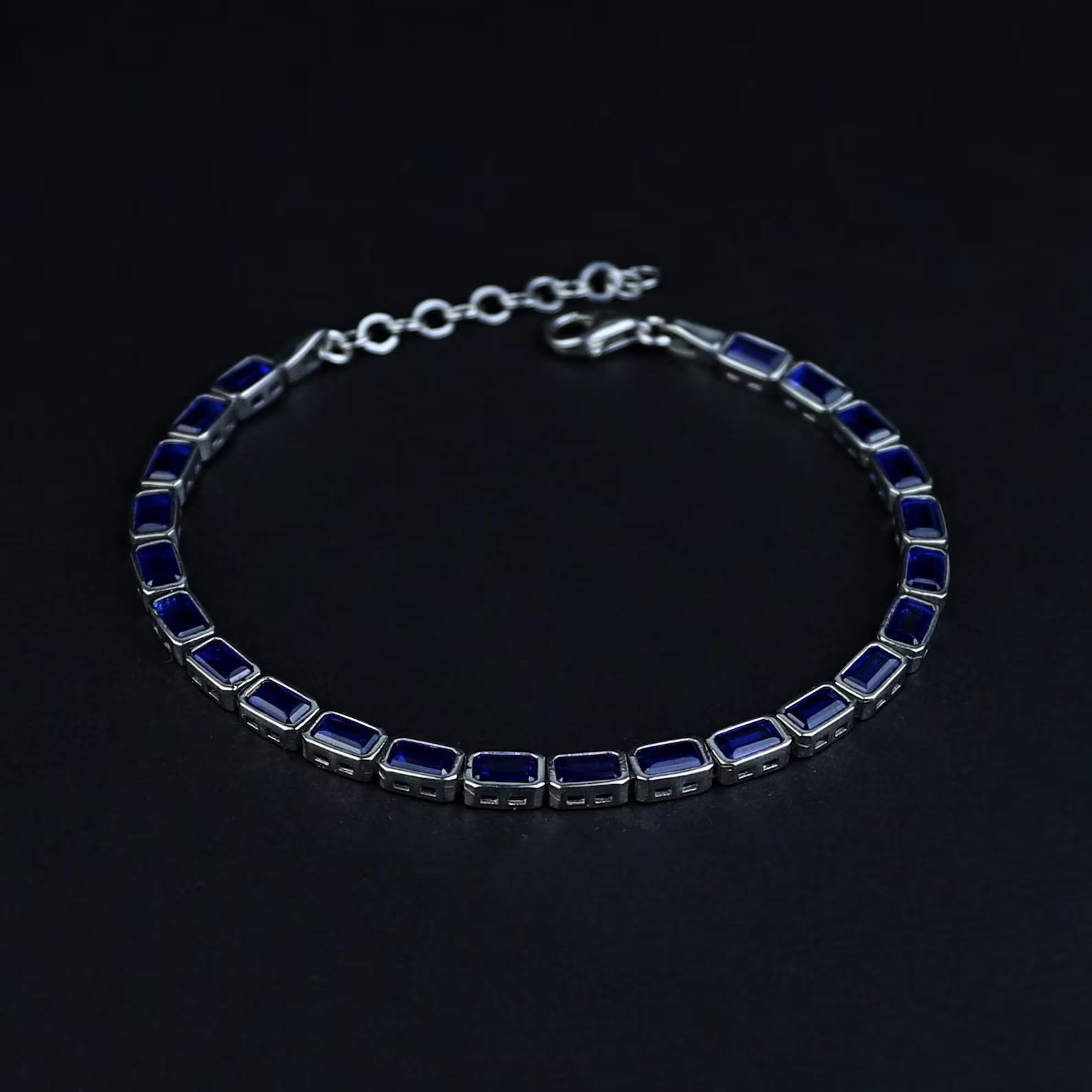 Cobalt Baguette Tennis Bracelet