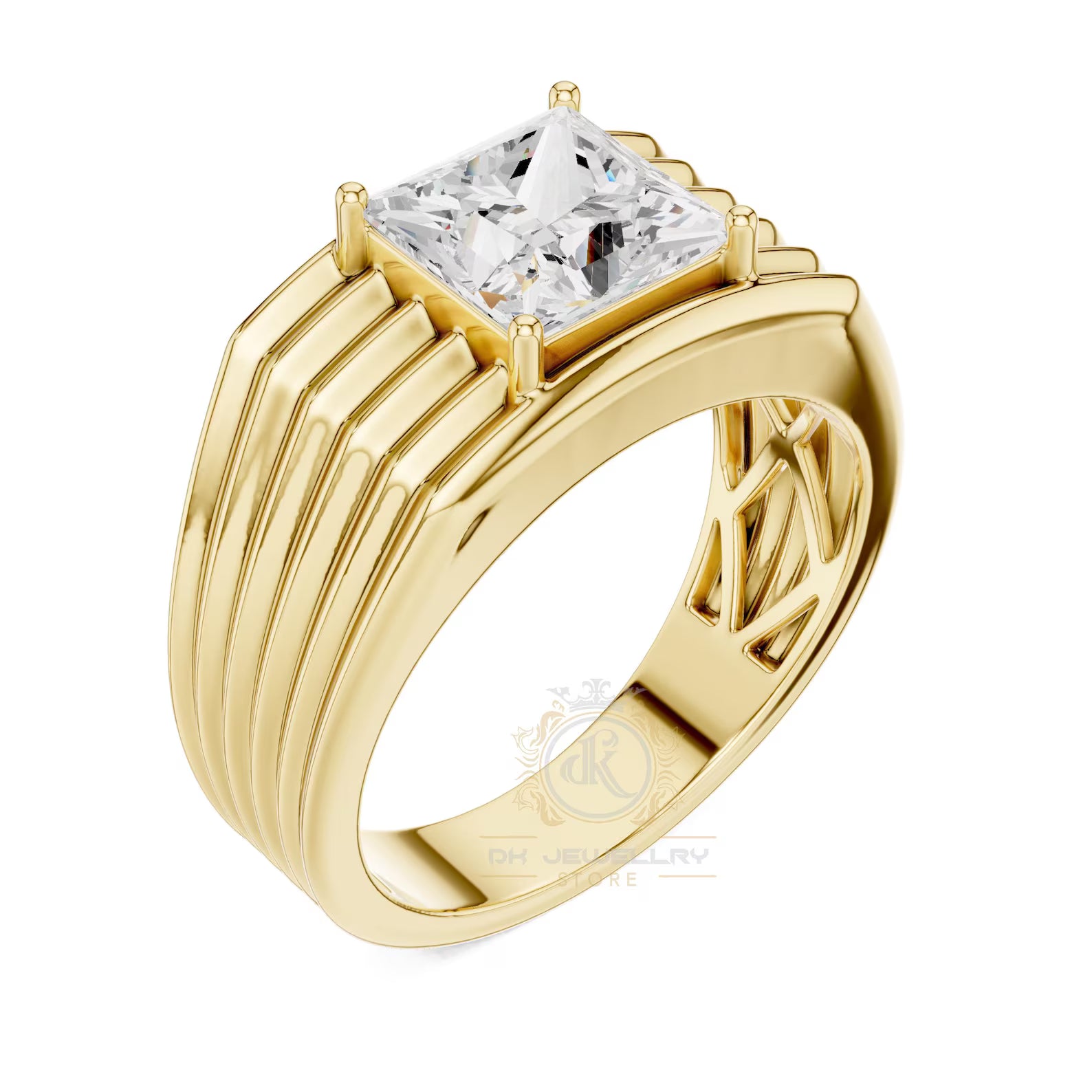 Men’s Grand Staircase Princess Cut Statement Band