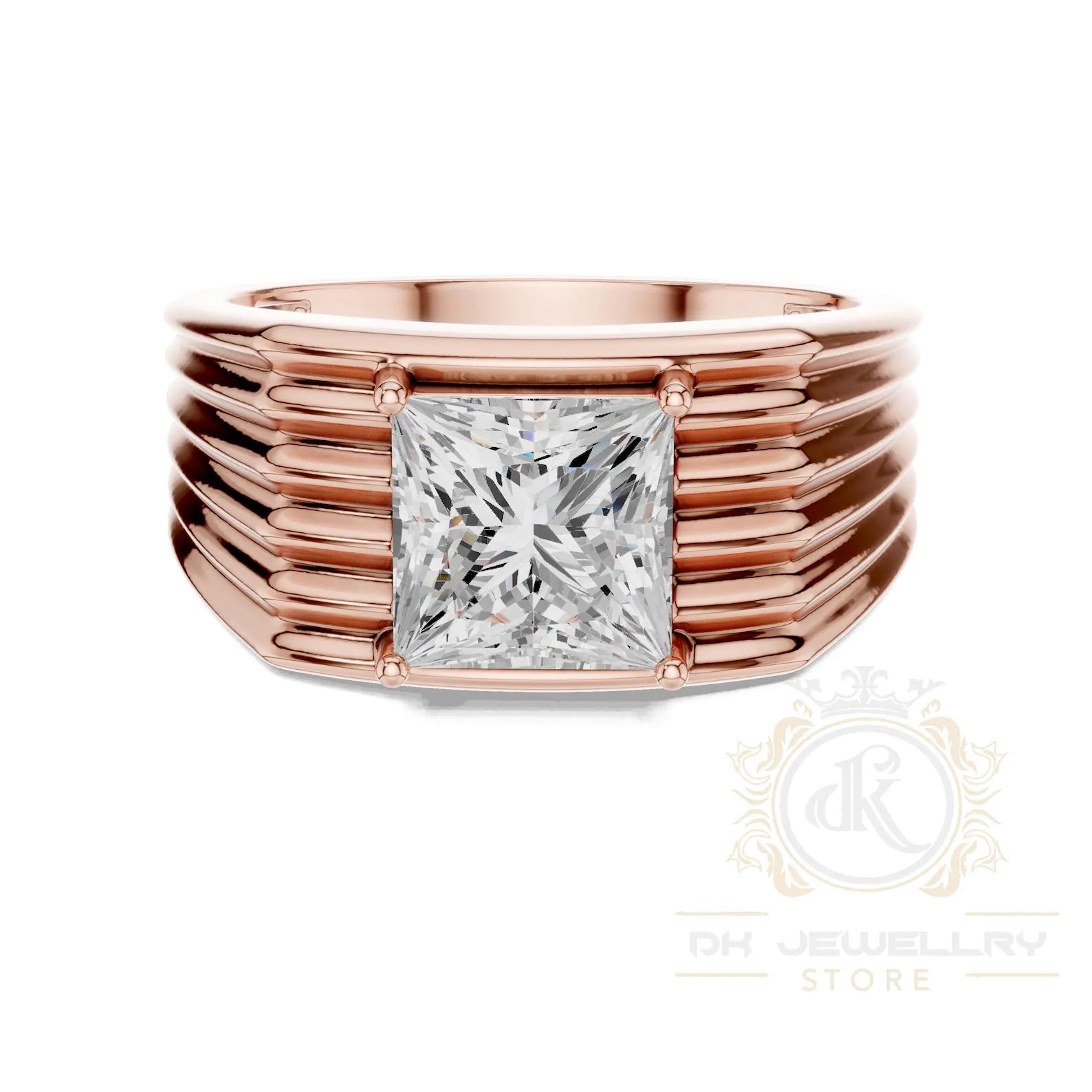 Men’s Grand Staircase Princess Cut Statement Band