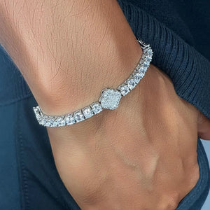 Lucky Clover Diamond Tennis Bracelet