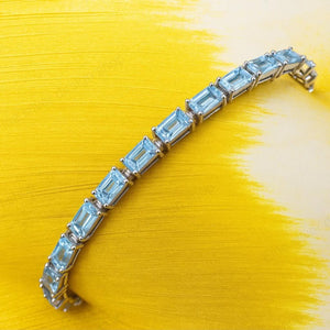 Azure Mosaic Tennis Bracelet