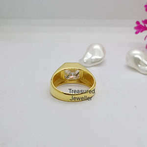 Men’s Bold Emerald Cut Solitaire Ring