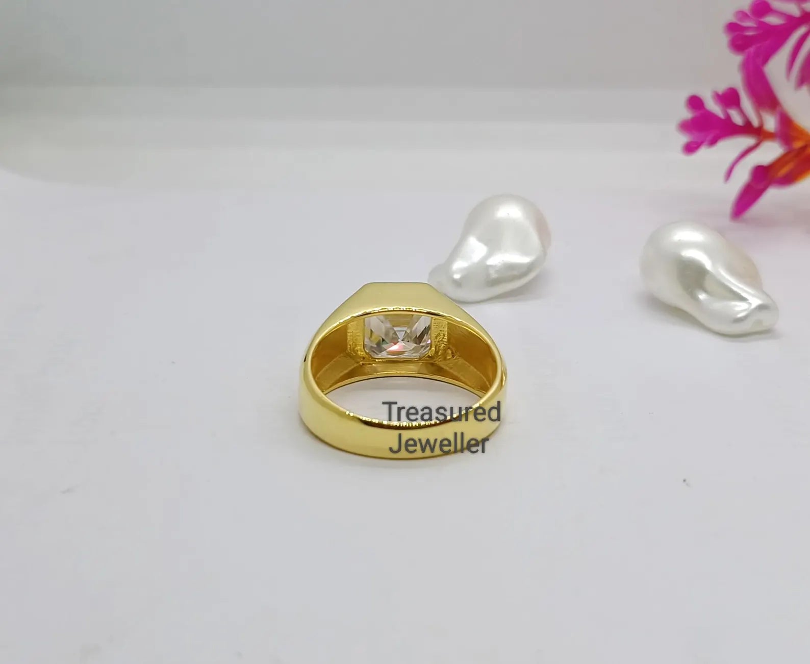 Men’s Bold Emerald Cut Solitaire Ring