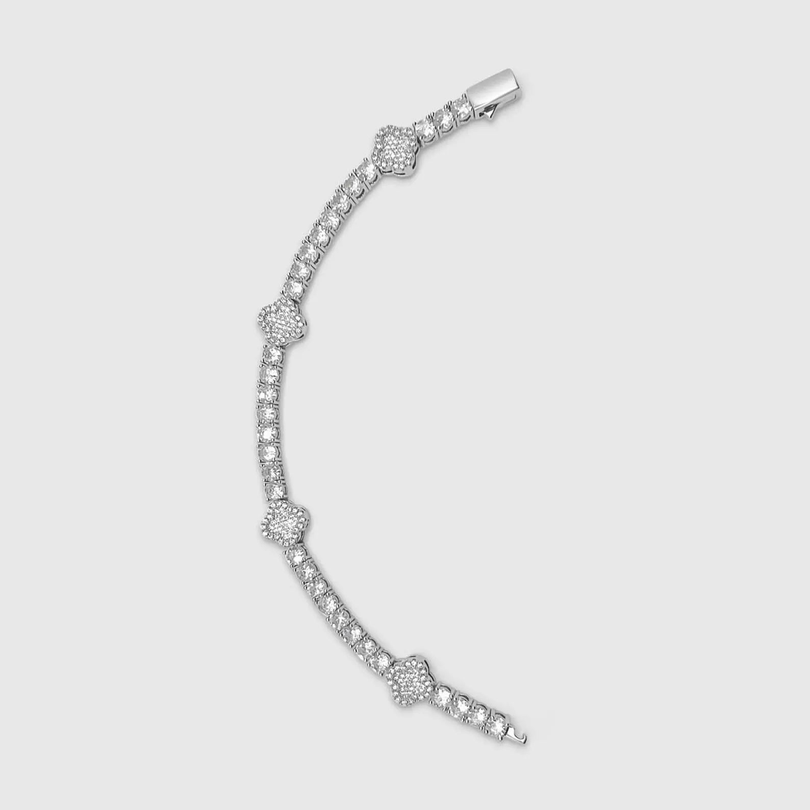 Lucky Clover Diamond Tennis Bracelet