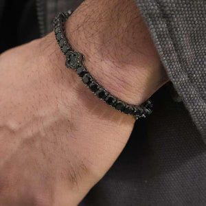 Onyx Clover Tennis Bracelet