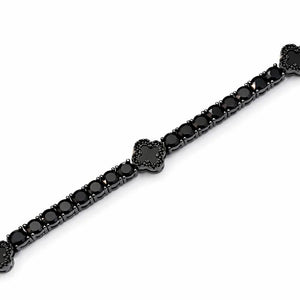 Onyx Clover Tennis Bracelet