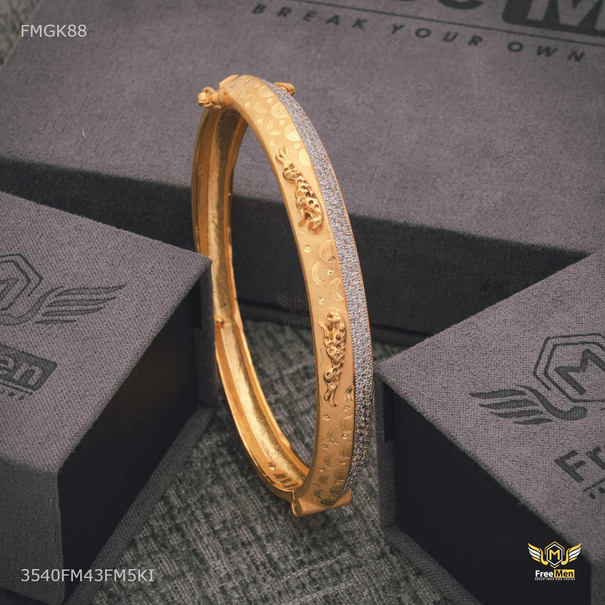 Jaguar Ridge Pavé Mens Kada