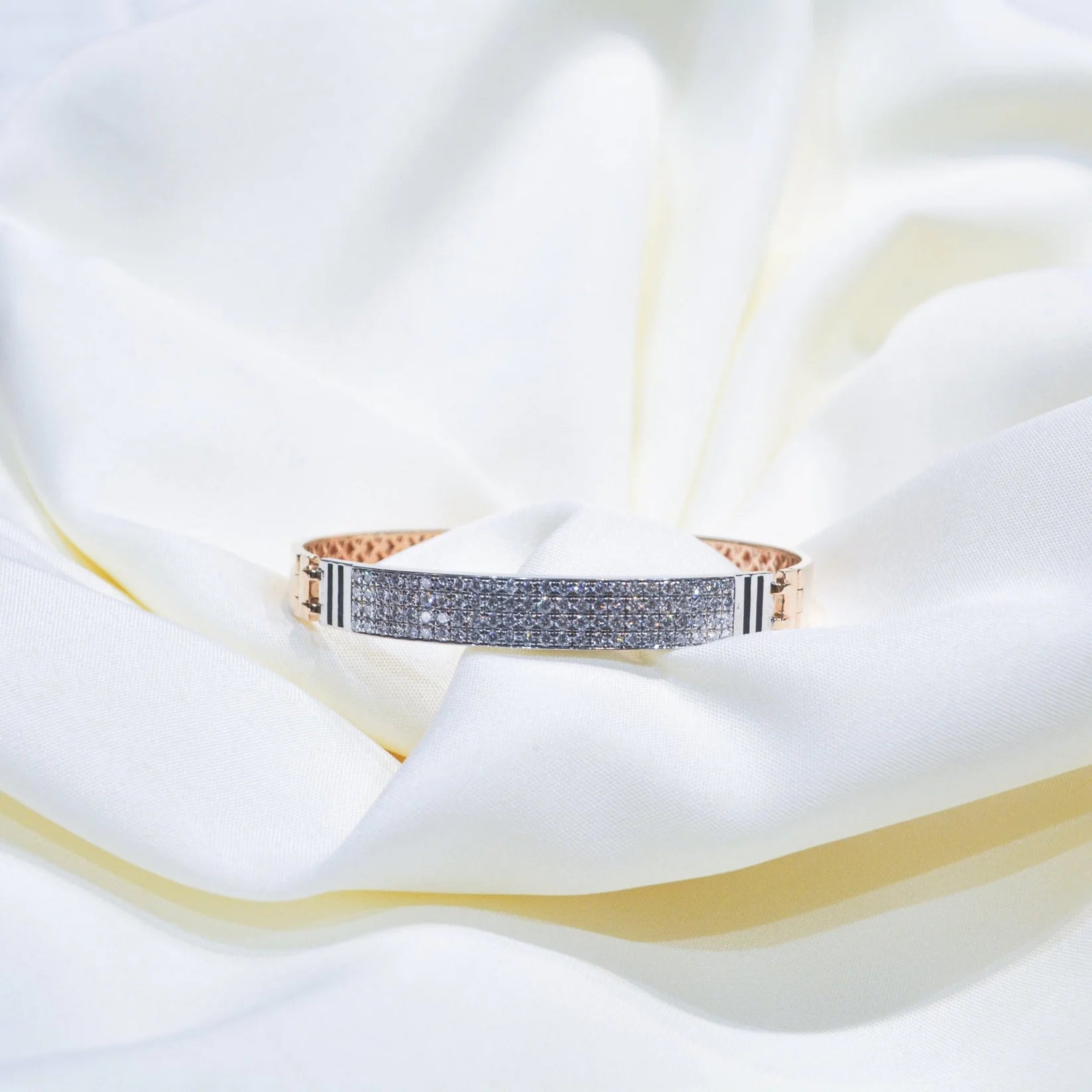 Obsidian Stripe Pavé Executive Bangle