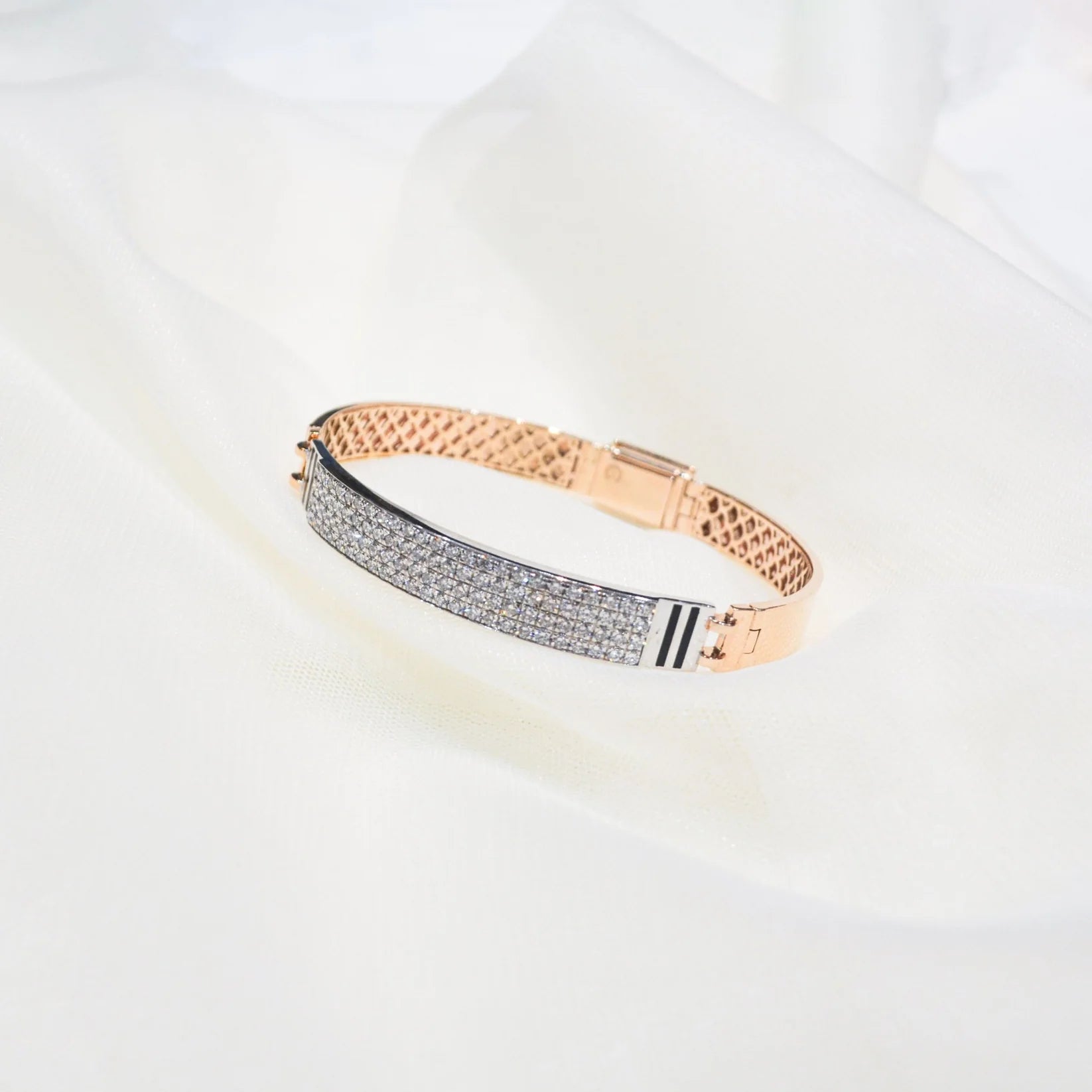 Obsidian Stripe Pavé Executive Bangle