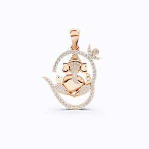 Ganesha Om Pavé Serenity Pendant