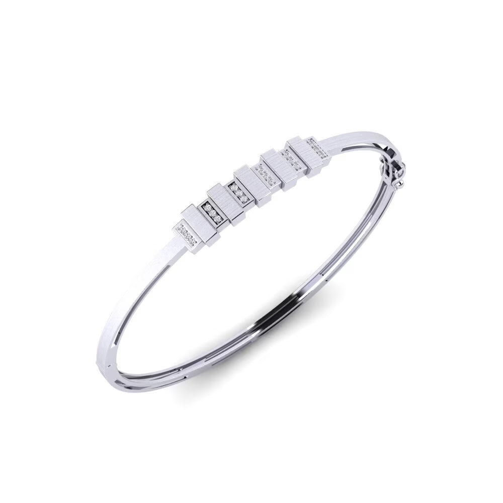 Midnight Parallel Obsidian Pavé Cuff