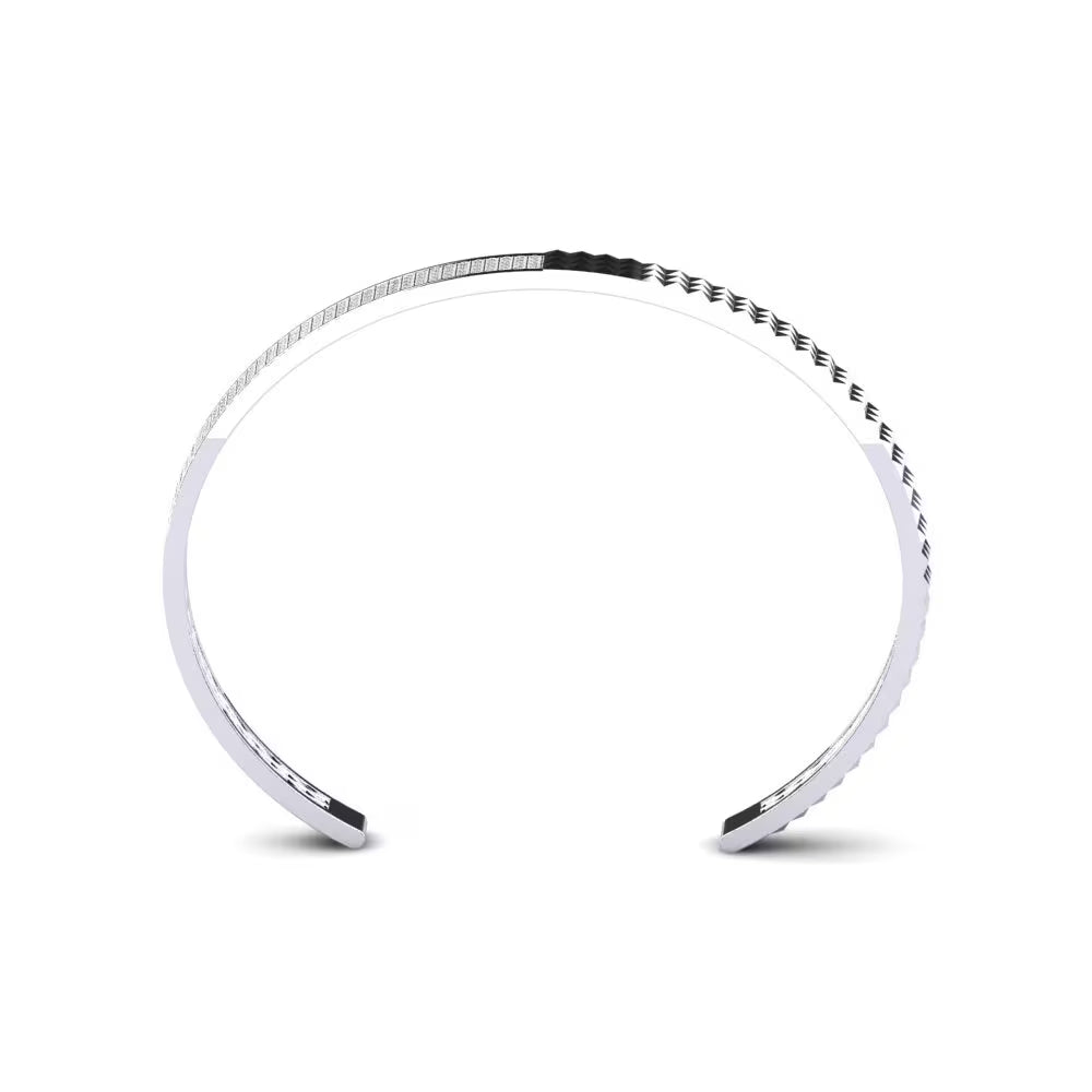 Titan Pyramid Geometric Pavé Cuff