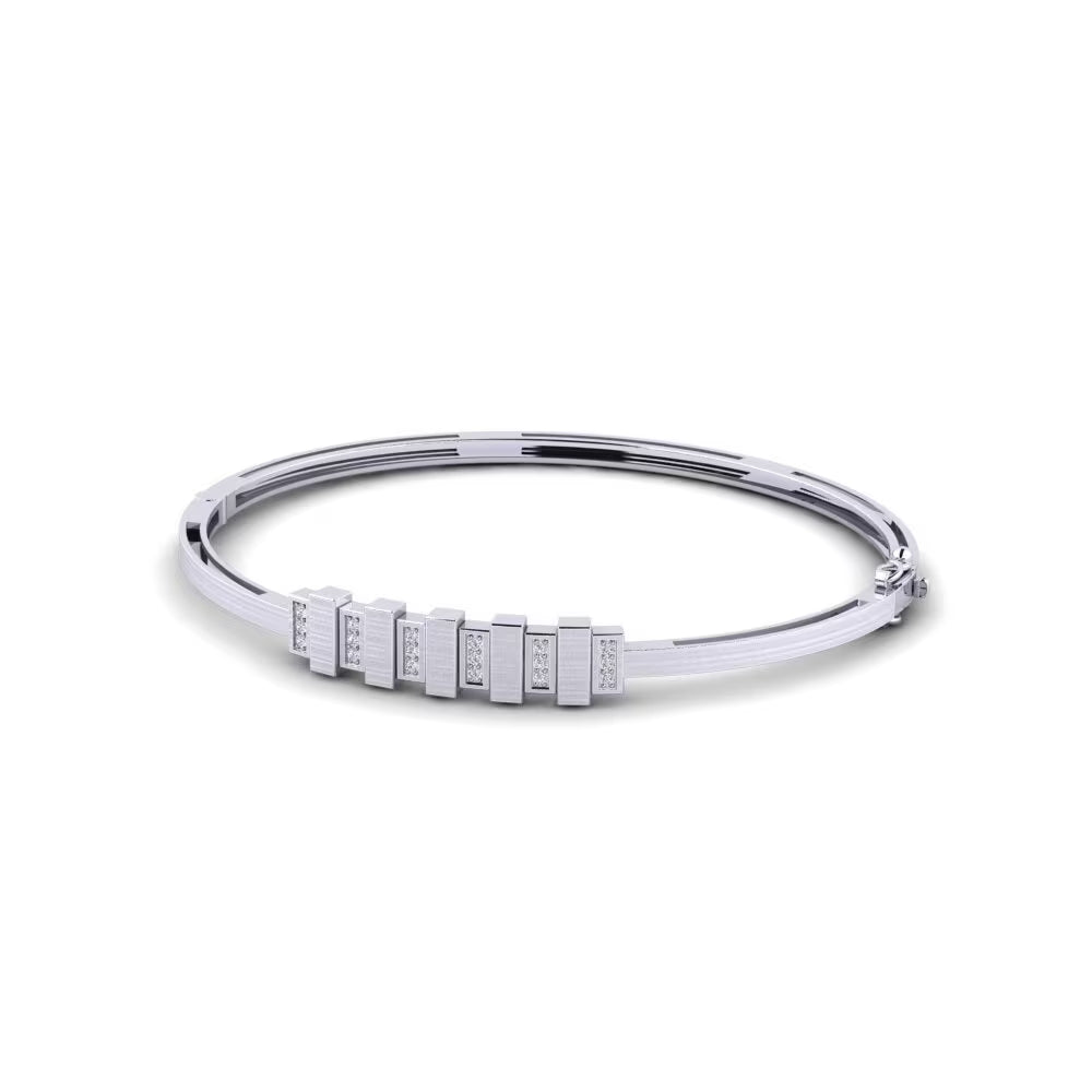 Midnight Parallel Obsidian Pavé Cuff