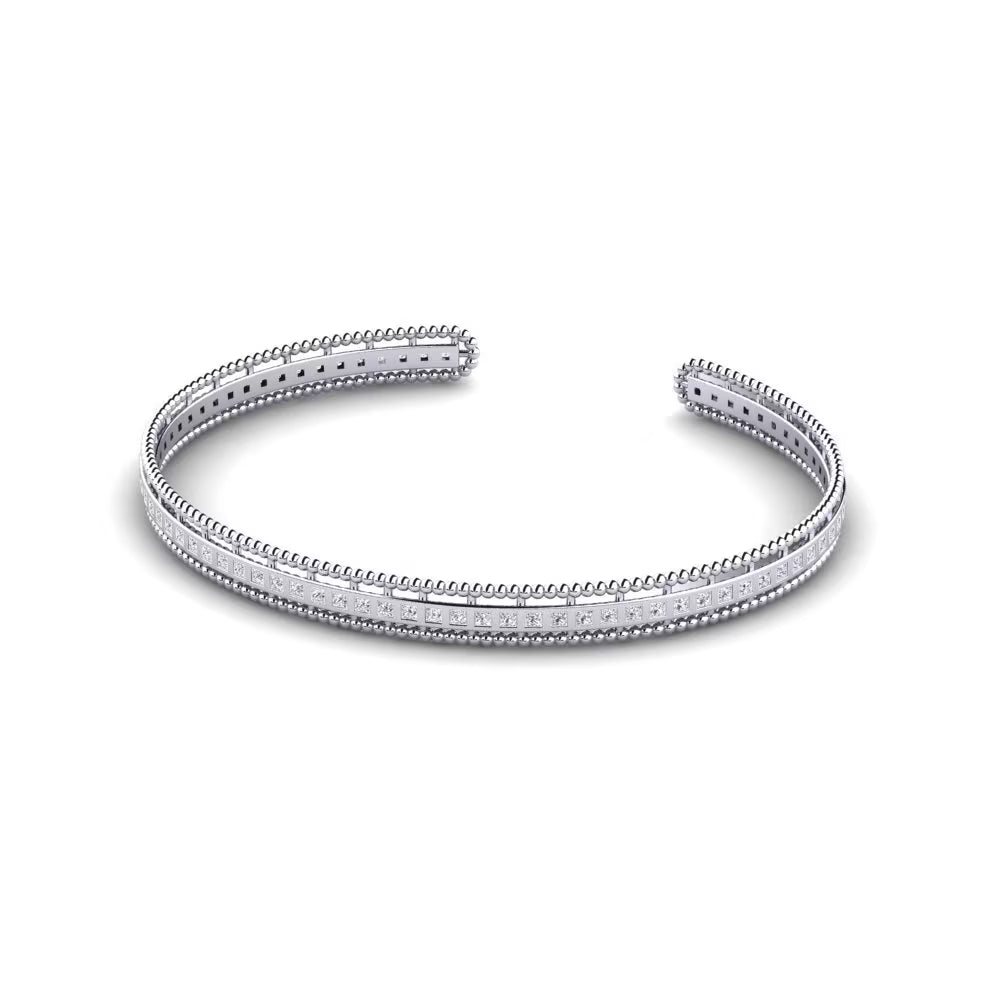 Prism Channel Princess-Cut Bangle